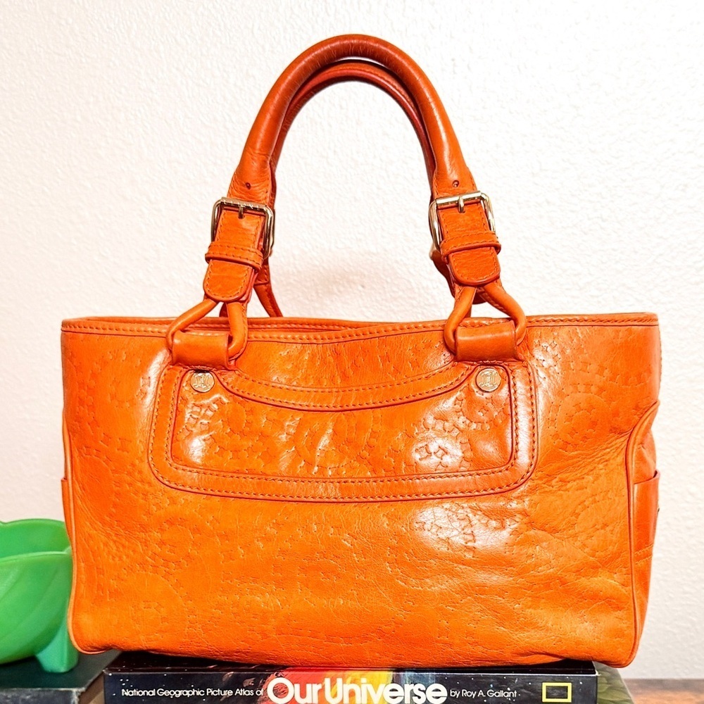 Auth. Celine Macadam-Spiral Embossed Leather Boogie Bag w/COA - Picture 1 of 12